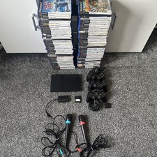 PlayStation 2 Slim Console Large Bundle PS2 80 Games , Singstar & 3 Controllers