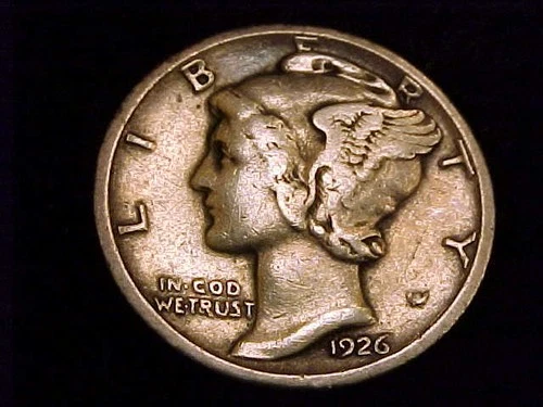 1926-D  Mercury Dime, a Fine Grade Coin