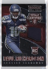 2014 Totally Certified Rookie Roll Call Jersey Red 36/100 Paul Richardson 17xm