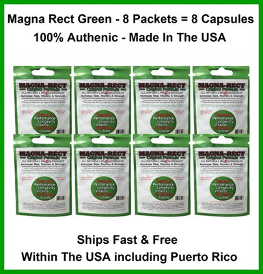 #ad 8 Pack Magna Rect Green Max Pro Herbal Dietary Supplement for Men Exp 12 2027 $47.90