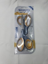Westcott Titanium Bonded 8" Non-Stick Blades 2 Pack Straight Handle Scissors New