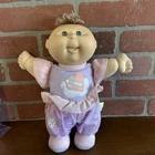 First Edition Cabbage Patch Doll. 1990 Lullaby Pink Outfit Zipper Back