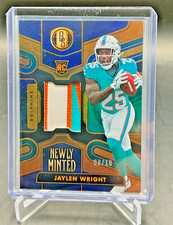 2024 Panini Gold Standard JAYLEN WRIGHT RC Letter Jersey Patch 08/10 Dolphins