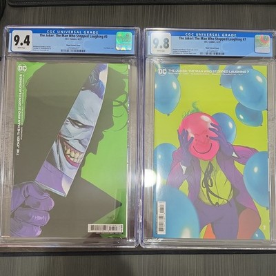 LOT of 2 Joker Man Who Stopped Laughing #5 and #7 CGC 9.8 NM/M and 9.4 DC comic