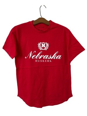 Pressbox Graphic Tee Small Nebraska Huskers Short Sleeve Red Cotton College NEW
