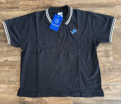 NEW REEBOK NFL DETROIT LIONS WOMENS POLO GOLF XL X-LARGE SHIRT 16 18 BLACK