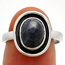 Natural Purple Aventurine 925 Sterling Silver Ring s.7.5 Jewelry R-1468
