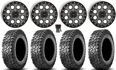 System 3 SB-7 15'' Wheels Titanium (4+3) 34'' Predator Tires Can-Am Maverick X3
