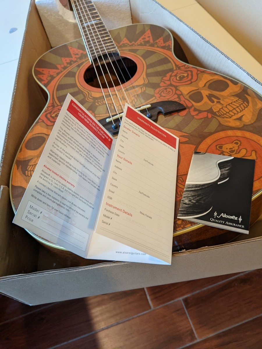 New Alvarez Grateful Dead 50th Anniversary Acoustic Guitar Montage
