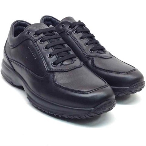 ENVAL Soft Uomo Comode Morbide Scarpe Da Ginnastica in Pelle Nera | eBay