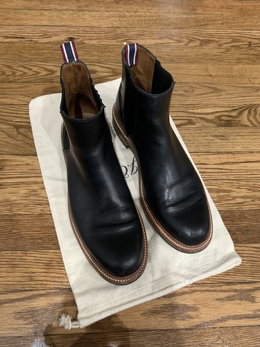 JCREW Oar Stripe Leather Chelsea Boots 