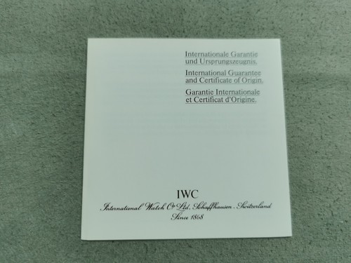 IWC 3714 Portuguese Chronograph complete kit warranty booklet blank with papers - Imagen 14 de 17