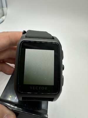 Vector Meridian Brushed Black Case Smart Watch/Watch Only/No Charger/Tested