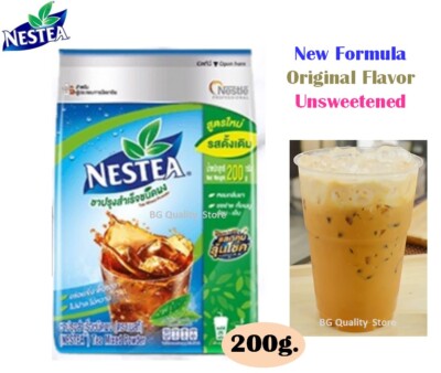 Nestea Instant Tea Powder Unsweetened Hot Iced Drink Beverage Thai New 200g.