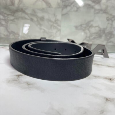 Armani Exchange Plate Buckle Belt 100% leather color Black  display picture 3
