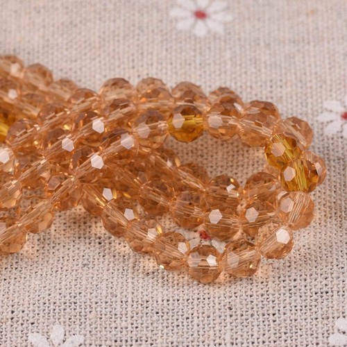 100pcs 6mm Round Sphere Ball Faceted Crystal Glass Loose Spacer Craft Beads lot - Picture 56 of 110
