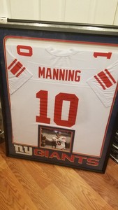 eli manning framed jersey