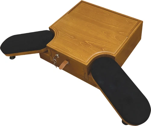 HOROTEC 24.071 MINI BENCH, SOLID OAK TOP AND ADJUSTABLE ALCANTARA ARMRESTS