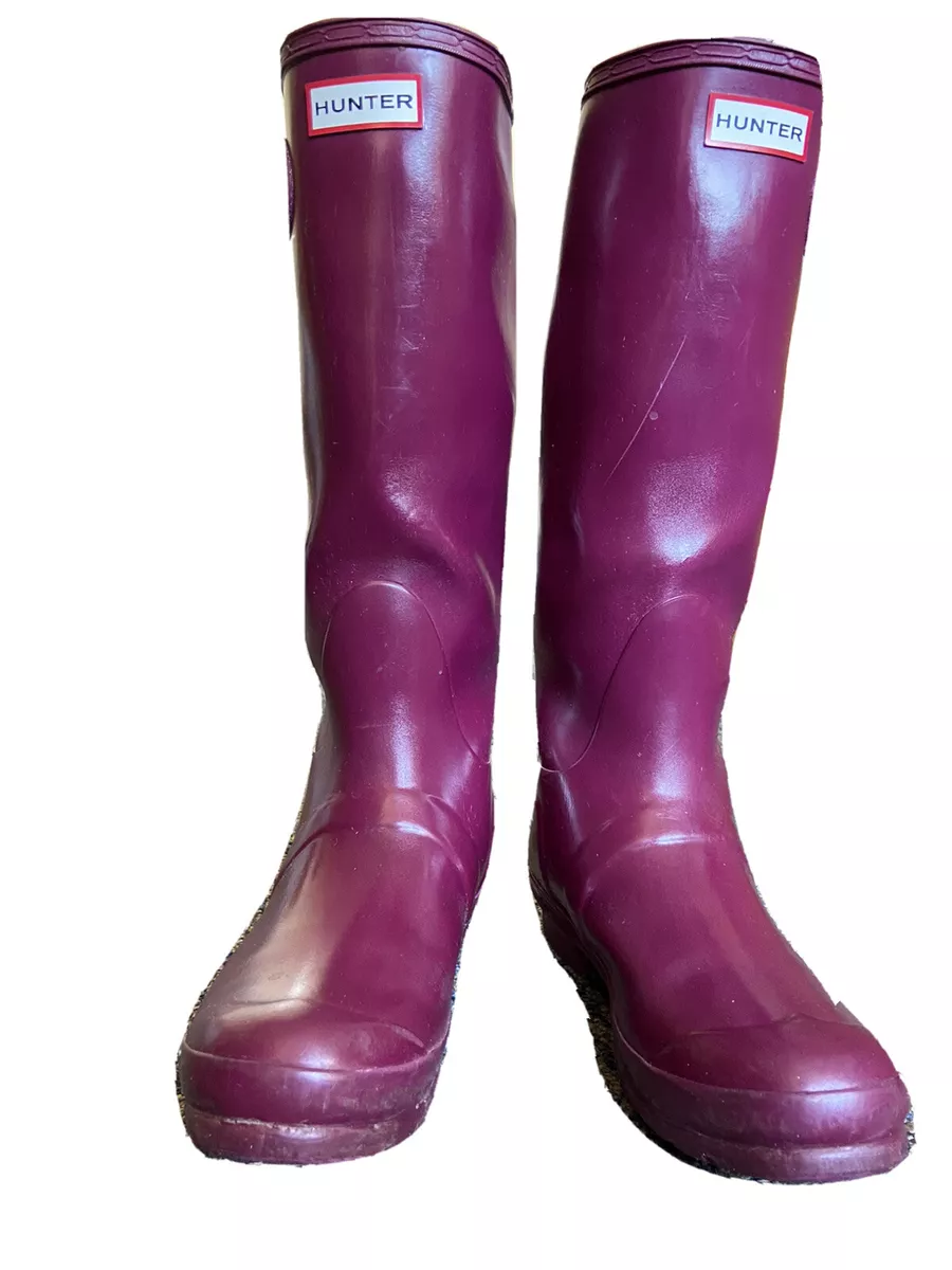 Plum store hunter boots