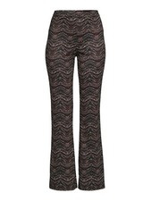 New No Boundaries Black Chevron Knit Flare Pants Juniors Women Many Sizes