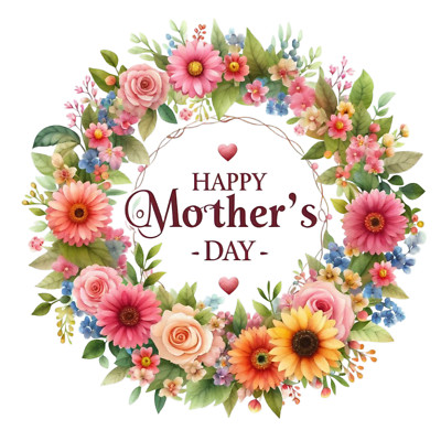 XXL 30X30 Car Sticker Mothers Day Wreath Decal