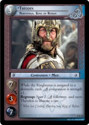 LOTR TCG Rise of Saruman THEODEN NORTHMN KING ROHAN 17r102 GEM MINT TipTop Shelf