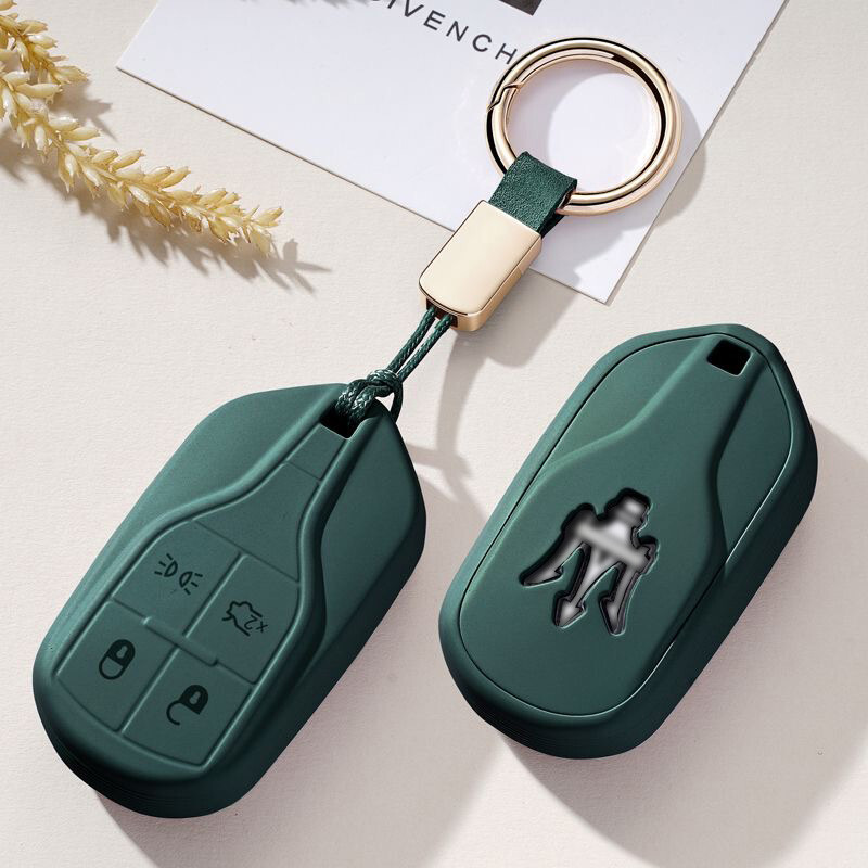 TPU Remote Key Fob Cover Holder Chain For Maserati Ghibli Levante Quattroporte