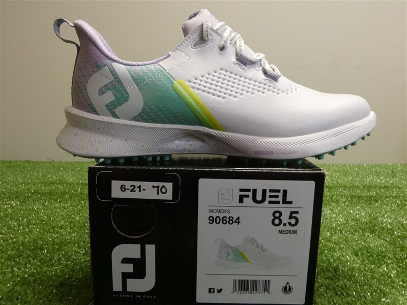FootJoy Fuel Womens Ladies Golf Shoes Size 8.5 M White/Green