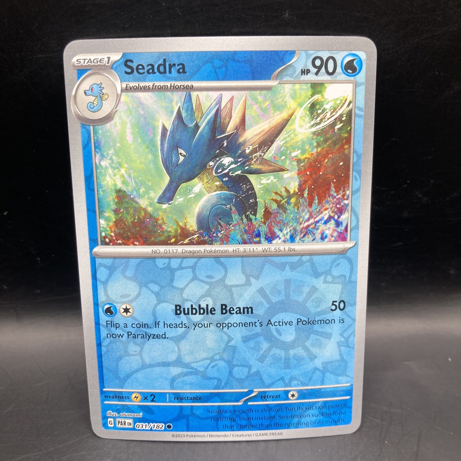 Seadra 031/182 SV04 Paradox Rift Reverse Holo Pokemon Card