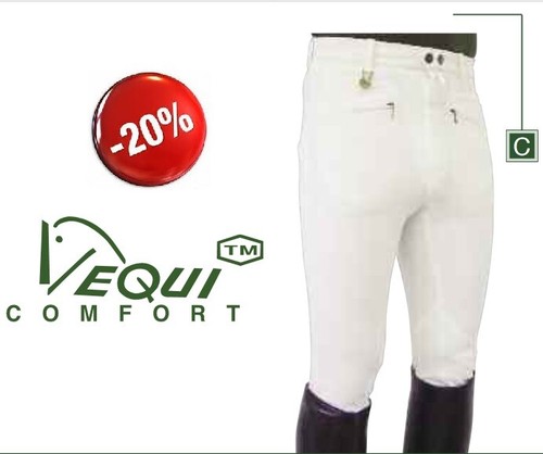 AB00020A Equicomfort Umbria pantalone pantaloni equitazione uomo bianchi  cotone | eBay