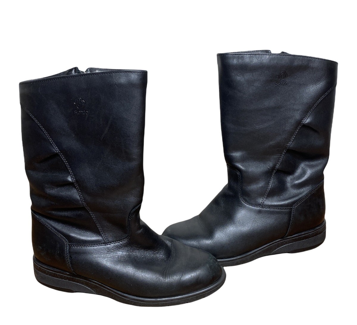 Blondo Black Leather Pure Wool Interior Men display picture 1
