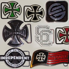SANTA CRUZ & INDEPENDENT  - Belt Buckle - Skateboard / Surf / Snowboard