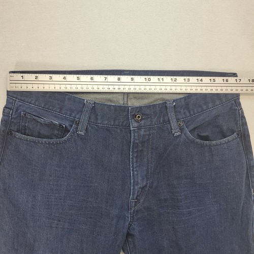 Express Jeans Mens 34x32*Blue Kingston Classic Straight Mid Rise Dark Wash Denim - Picture 10 of 12