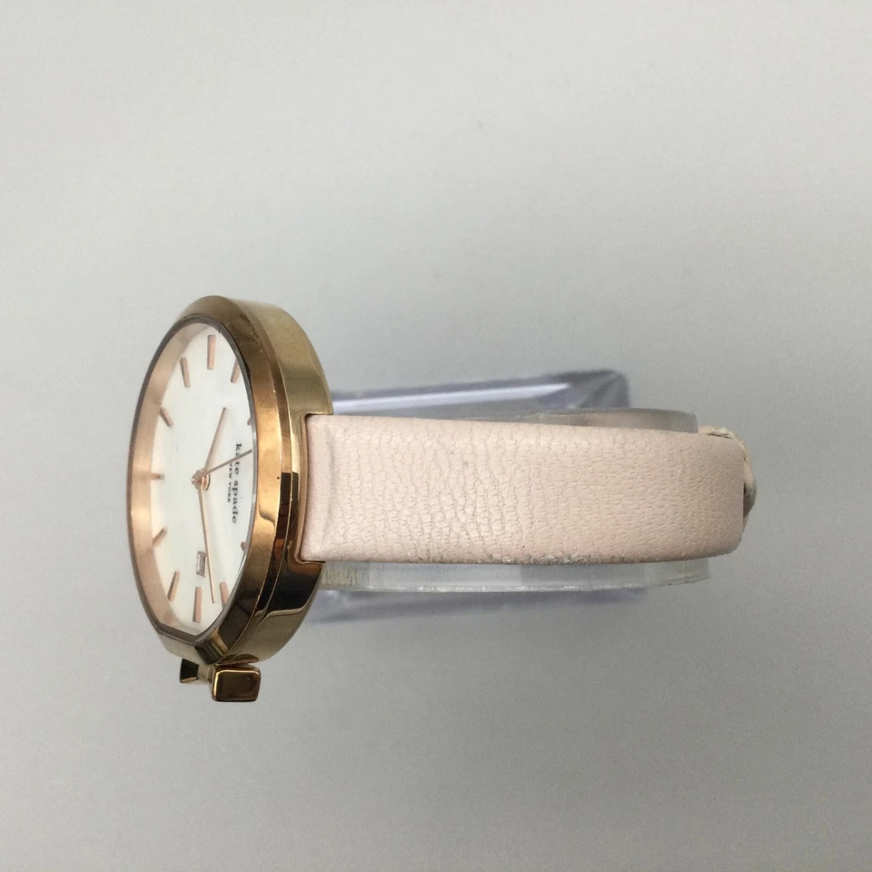 Kate Spade Park Row Watch Women 33mm Rose Gold Tone Date MOP Dial New Battery - Image 4 of 4