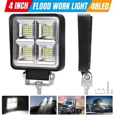 4" 72W LED Work Light Bar Flood Pods Driving Fog Lamp Truck OffRoad Super White