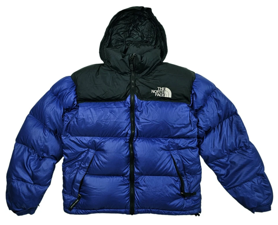 HOT VTG Men's THE NORTH FACE @ 700 NUPTSE QUILT DOWN HOODED PUFFER BLUE Jacket S - Image 2 of 4
