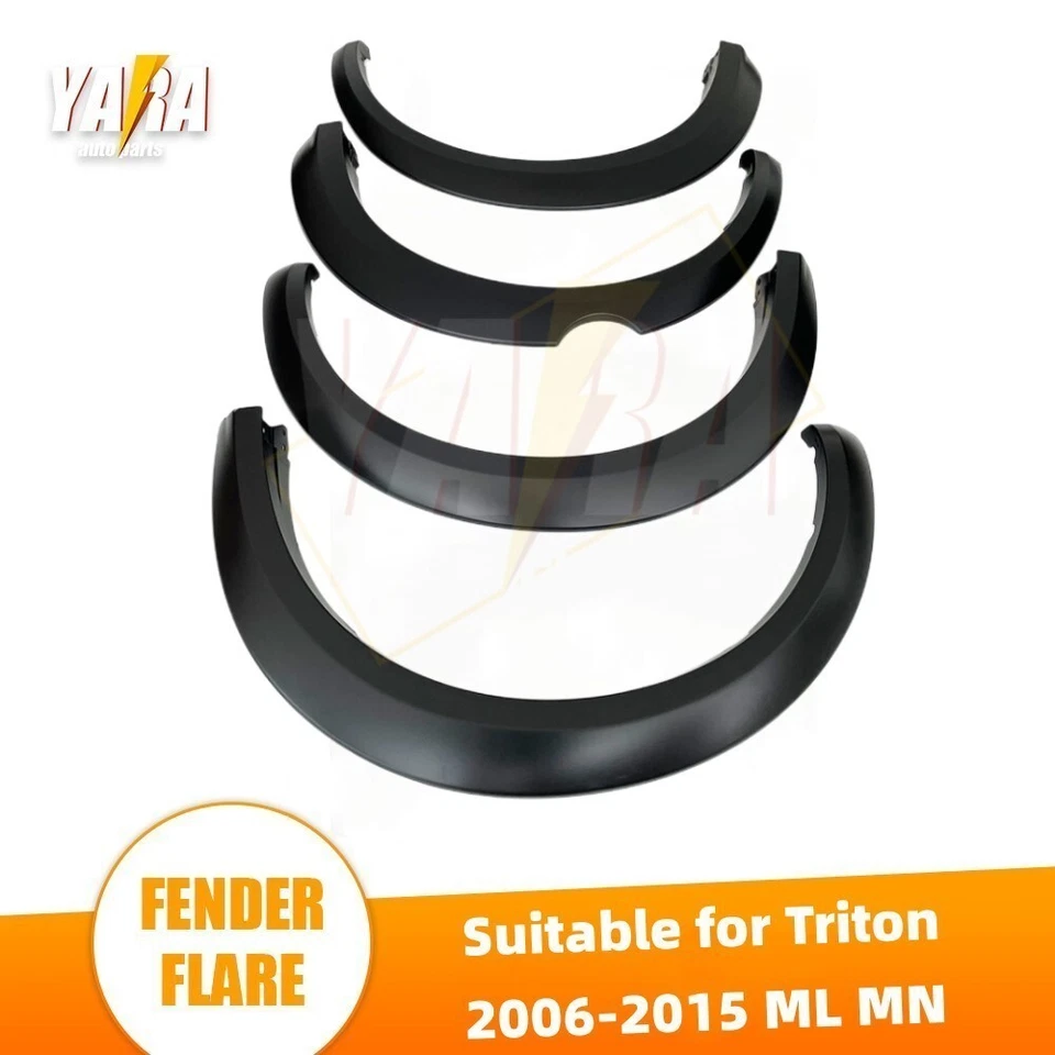 Suits for Mitsubishi Triton MN ML 2006-2015 Fender Flares Wheel Arch Matte black - image 2 of 4