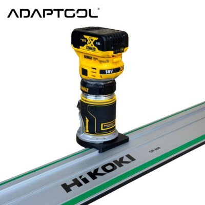 Dewalt DCW604NT-XJ DCW604 Oberfräse Trimmer Führungsschiene Adapter auf Hikoki Führungsschiene