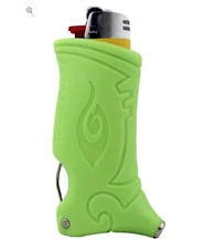 Toker Poker Lighter Case All Inclusive Smokers Tool - Lime Gren