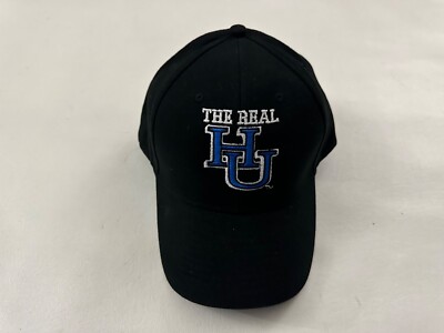 The Reaal HU Logo Embroidered Graphic Black Snapback Hat One Size