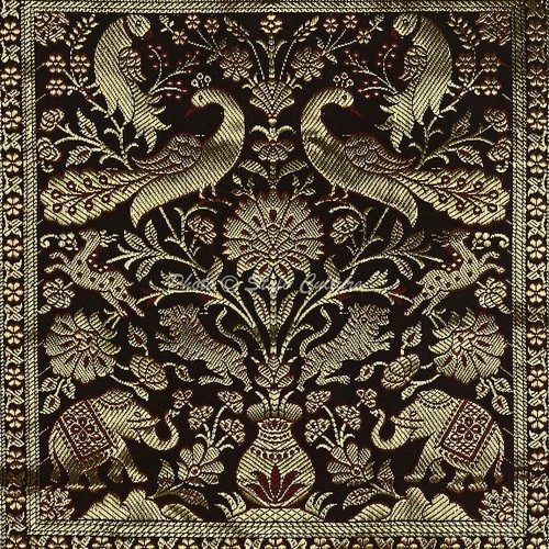 Indian Elephant Brocade Pillow Case Cover Home Decor Silk Cushions Covers Throw - Picture 3 of 5