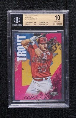 2019 Topps Fire Magenta 11/25 Mike Trout #19 b4d