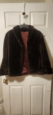Abel Women's Short Wasted Chocolate Brown Mink Coat Size Large