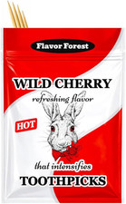 Wild Cherry Flavored Hot Cinnamon Toothpicks - 100Ct