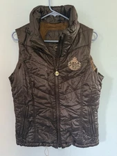 Pikeur Women's Full Zip Vest Brown Size 38 / 10 US