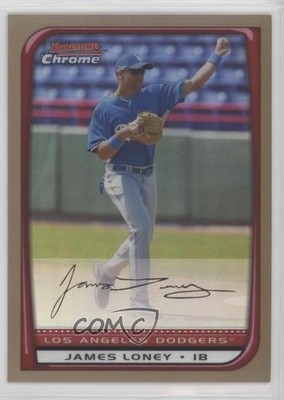 2008 Bowman Chrome Gold Refractor /50 James Loney #183 0j15