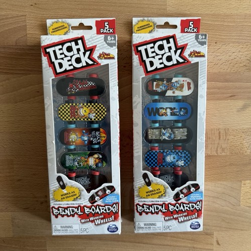 Tech Deck Bendy Boards World Industries Gummierte Griffbretter 5er Pack Neu x2 - Bild 1 von 3