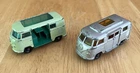 Vintage Lesney Matchbox Green Volkswagen Caravette and Silver Volkswagen Camper