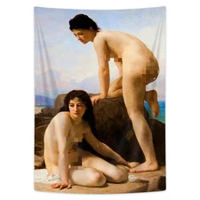 Nude Woman Sisters Wall Art Prints Vintage Oil Painting Artwork WITHOUT FRAME
