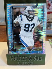 2025 Topps Chrome BOBBY BROWN III Pulsar Refractor 🔥 Carolina Panthers! 